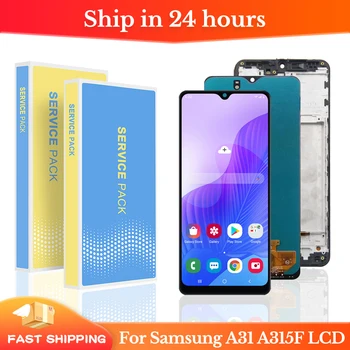 100% Super AMOLED Samsung Galaxy A31 A315 LCD Ekraan Puutetundlik Digitizer Asendus Samsung A31 A315f Ekraan