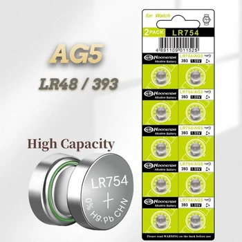 10tk AG5 Nuppu Batterie LR754 393 s 193 Raku Mündi Alkaline Patarei 1.55 V LR48 Vaadata Mänguasjad Remote