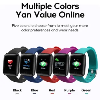 116 Pluss Digitaalne Smart Watch 1.3 Tolline Värviline Ekraan, Veekindel Sport Bluetooth-Südame Löögisageduse Fitness Tegevuse Tracker Smart Vaadata