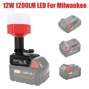 12W LED Milwaukee 14,4 V-18V Li-ion Aku Kaasaskantav laualamp 1200LM Kerge Töö Adapter Vahend Lugemine Öö Valguses Kontor
