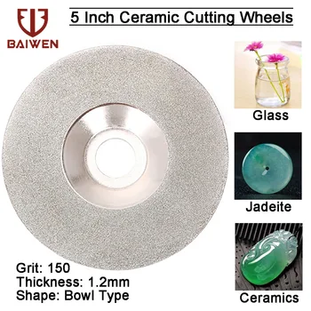 1tk 125mm Galvaniseeritud Diamond Cutting Disc Lihvkettad Kausi Kuju Kettad, Klaas Keraamiline Jade 150 Karedus
