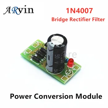 1tk AC DC Power Conversion Moodul 1N4007 Täis Sild Alaldi Filter 12V 1A AC DC Converter