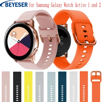 20mm silikoon watchbands Samsung Galaxy Vaadata Aktiivne 2 40 44mm smart sport rihm Samsung galaxy vaadata 42mm kella rihm