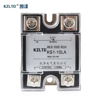 4-20MA AC Voltage Regulator NSV-10LA ühefaasiline Solid State Relee 220V 10A Väljund 28~280V AC SSR Releed 10A KS1-10LA