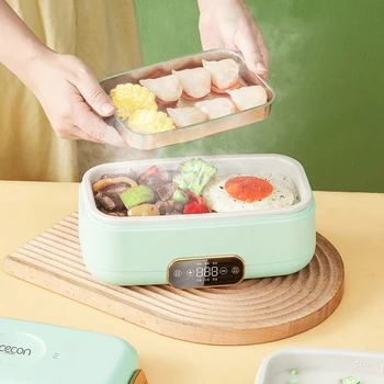 500W Elektrilised Lunch Box Riisi Pliit Hotpot Kaasaskantav Toiduvalmistamis Pot Multicooker Soojuse Säilitamine Toidu Soojem Mini Pann 220V