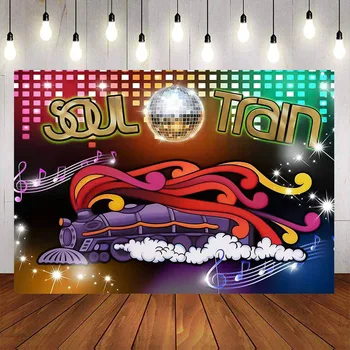 70s 80s Soul Train Disko Tantsu Sünnipäeva Decor Taustaks Tabel Plakat, Bänner Fotograafia Taust Foto Naised Mehed