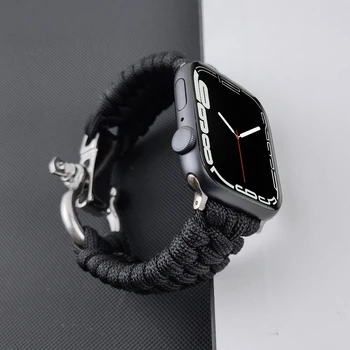 Apple watch 7 45mm 41mm bänd iwatch se seeria 6 5 4 44mm 40mm 3 42mm 38mm Sport nailonist Köis rihm Ellujäämise Väljas Käevõru