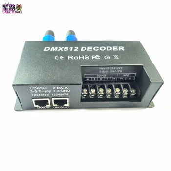 DC12V-24V 4 Channel DMX512 Dekooder 4CH RGBW DMX Kontroller 10A/AHELS-sse, 480W-960W LED Valgus Lamp