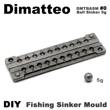 Dimatteo DIY Kalapüügi Palli Sinker Hallituse DMTBASM/#0 Palli Sinker 5g 10 Õõnsused