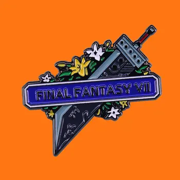 Final Fantasy VII Metallist Cartoon Sõle Loovust Retro Emailiga Märgid Seljakott, Mütsi, Kotti Kaunistavad Sõrmed Moe Boutique Kingitus