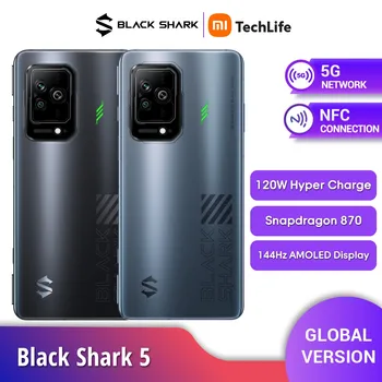 [Global Version] Black Shark 5 (NFC) 5G 128GB / 256GB - Snapdragon 870 | 120W Hyper Tasuta | 144Hz AMOLED | JOYUI 13 |Uus/Suletud