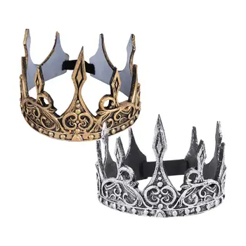 Kuninga Kroon Meeste Prom Pool Kaunistused Cosplay Crown PU vaht 3D softcrown headdress