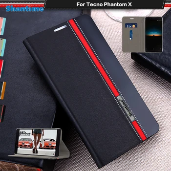 Luksus PU Naha Puhul Tecno Phantom X Flip Case For Tecno Phantom X Telefon Juhtumi Pehme TPU Silikoon tagakaas