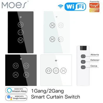 MOES WiFi Smart Kardin Pime Lüliti Elektri Mootoriga Tuya Kardin rullkardinate Alexa Echo Google ' i Kodu hääljuhtimine