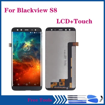 Originaal ekraan Blackview S8 LCD Ekraan Puutetundlik Digitizer Assamblee Blackview BVS8 display Parandus Osad