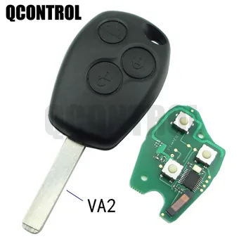 QCONTROL Auto Ukse Lukk Remote Sisestage Sobivad Renault Clio Scenic Kangoo Megane 433MHz koos PCF7946 / PCF7947/4A Kiip VA2 tera