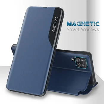 samsungi 12 juhul Smart Magnet Nahast Flip Juhtudel Samsung Galaxy a12 12 12a samsunga12 Raamat Seista Telefoni Kate Coque