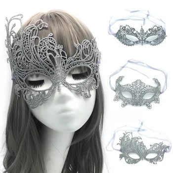 Seksikas Pits Hollow Mask Naiste Partei Ööklubi Kuninganna Silmade Mask Masquerade Palli Kõnniteed Halloween Kostüüm Hõbe Kulla Erootiline Maskid