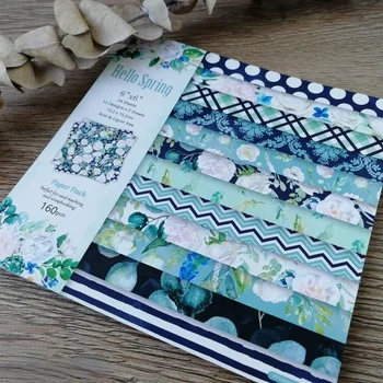 Sinine Lilled Mustriline Paber Scrapbooking Paber-Pack Käsitöö Käsitöö-Paber Käsitöö Taust Pad Ühe pool Trükitud