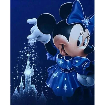 Täielik Ruudu/Ringi Puurida 5D DIY Diamond Värvimine Disney Miki Hiir 3D Tikandid ristpistes Mosaiik Rhinestone Home Decor Kingitus