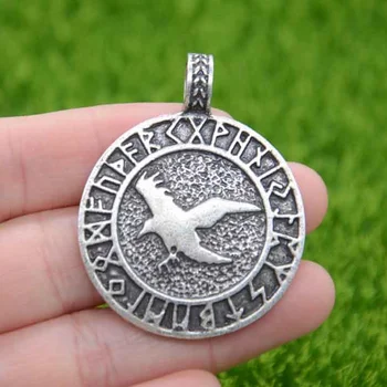 Viking Runes Odin Raven Talisman Amulett Vares Ehted Viikingid, Ripatsid, Kaelakeed Naiste Jaoks Meeste Hõrk Ehted