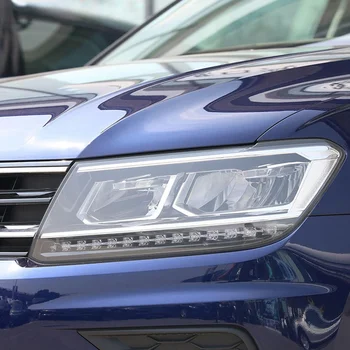 Volkswagen Tiguan 2017-2019 Tarvikud Auto Esitulede kaitsekile Tint Taillight Suitsutatud, Must Läbipaistev TPU Kleebis