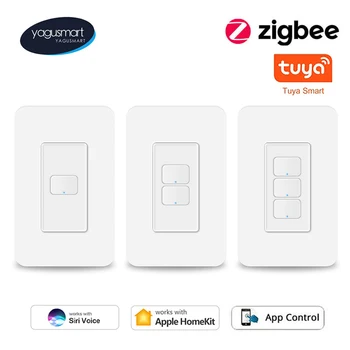 Yagusmart Tuya Zigbee Smart Switch seinavalgusti MEILE Mingit Neutraalne Lüliti Zemismart Zigbee Homekit Smartthing Alexa Google Home Kontrolli