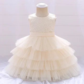 Šampanja Pulm Tüdrukud Dress Tülli tutu Sünnipäeva Imiku Printsess Kleit Baby Pulmad, Lapsed, Riided 2022