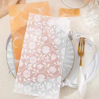10 tk valge tint Lilled väävelhapet paber läbipaistev Dekoratiivne paber Diy Scrapbooking Päevik Album Kollaaž materjal