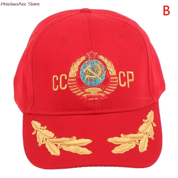 2020 NSVL CCCP vene Stiilis Baseball Cap Unisex must Punane puuvillane snapback Cap 3D tikandid Parima kvaliteediga mütsid