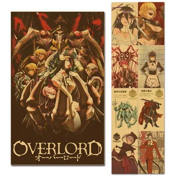 Anime Overlord Plakat Ainz Albedo Shalltear Mare Narberal Nazarick Paberi Seinale Plakatid Home Decor Baar Tuba Teenetemärgi Prindi Art 2