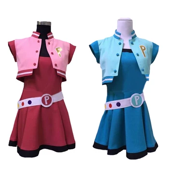 Anime Powerpuff Tüdrukud Z Momoko Akatsutsumi Ühtne Kleit Cosplay Kostüüm Suurusele 3 värvid 11