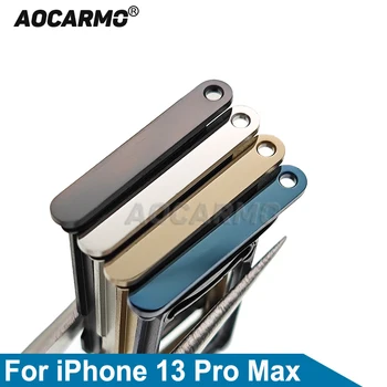 Aocarmo Ühtse & Kaksik-Sim-Kaart iPhone 13 PRO Max SIM-kaardi Salve Pesa Omanik Remont, Varuosad