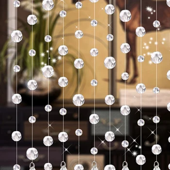 Crystal Glass Bead Kardin Euroopa Elutuba, Magamistuba Crystal Rant Kardin Pulm Festival Pool Kristall Helmed Decor Kardin