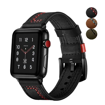 Naturaalsest Nahast rihm Apple watch band 44mm 40mm iWatch 42/38mm smart watchband vöö, käevõru applewatch seeria 6 5 4 3 se