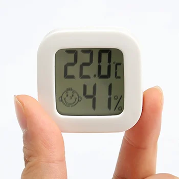 Smiley Mini Digitaalne LCD Termomeeter Hygrometer Siseruumides toatemperatuuril Niiskuse Mõõtja Anduri Näidik Ilm Jaam