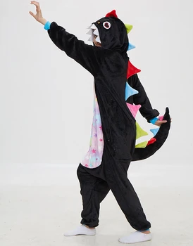 Täiskasvanud Kigurumi Lapp Onesie Naiste Multikas Loomade Anime Kostüüm Halloween Cosplay Sleepwear Talvel Palus Soe Pehme Jumpsuits