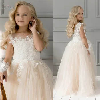 Uus Printsess Flower Girl Kleidid 2022 Suvel Pits Pruutneitsi Kostüüm Pool Kleit Lapsed Kleidid Lastele Pulm Kleit Vestido